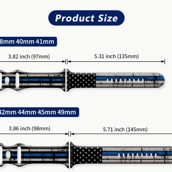 ๐ฉโ๐ First Responder Red Line iWatch Watchband - Picture 3 of 6